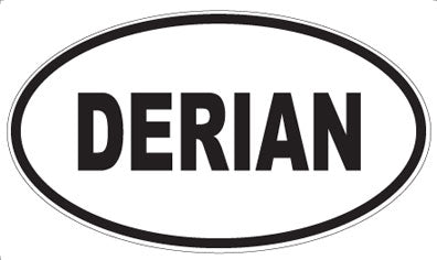 DERIAN - Oval Sticker