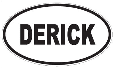DERICK - Oval Sticker
