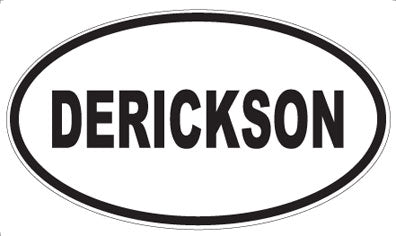DERICKSON - Oval Sticker