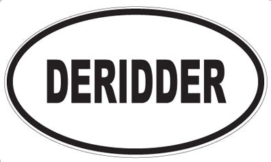 DERIDDER - Oval Sticker