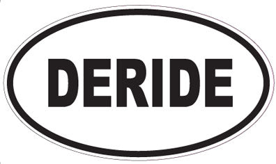 DERIDE - Oval Sticker