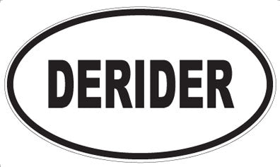 DERIDER - Oval Sticker