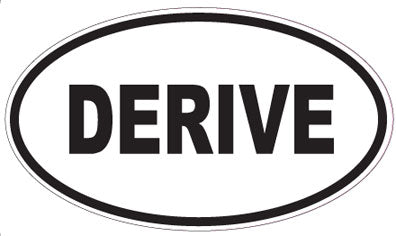 DERIVE - Oval Sticker