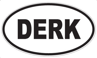 DERK - Oval Sticker