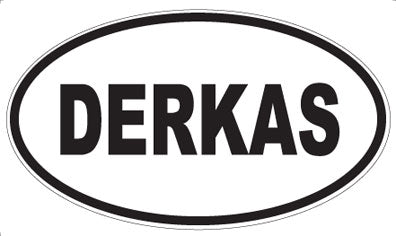 DERKAS - Oval Sticker
