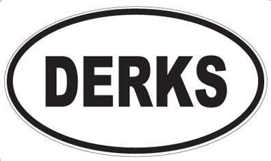 DERKS - Oval Sticker