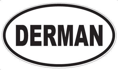 DERMAN - Oval Sticker