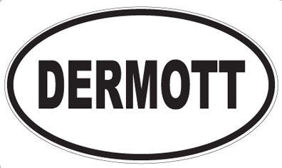 DERMOTT - Oval Sticker