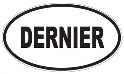 DERNIER - Oval Sticker