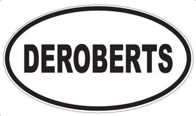DEROBERTS - Oval Sticker