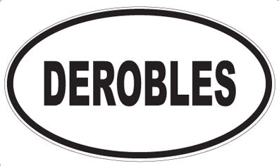 DEROBLES - Oval Sticker