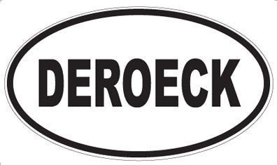 DEROECK - Oval Sticker