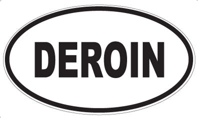 DEROIN - Oval Sticker