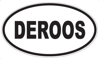 DEROOS - Oval Sticker