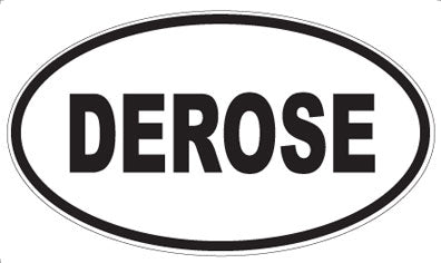 DEROSE - Oval Sticker