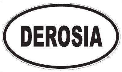 DEROSIA - Oval Sticker