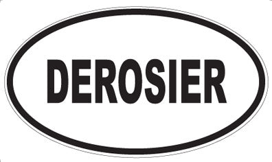 DEROSIER - Oval Sticker