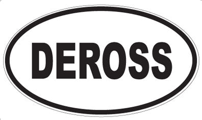 DEROSS - Oval Sticker