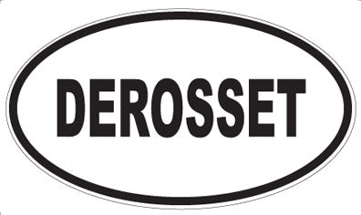 DEROSSET - Oval Sticker