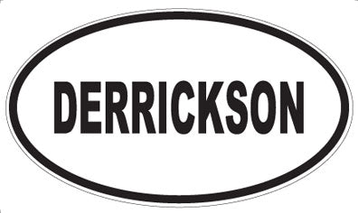 DERRICKSON - Oval Sticker