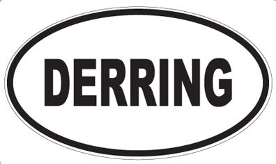 DERRING - Oval Sticker