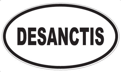 DESANCTIS - Oval Magnet