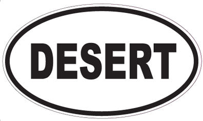 DESERT - Oval Sticker