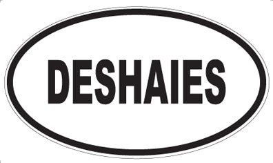 DESHAIES - Oval Sticker