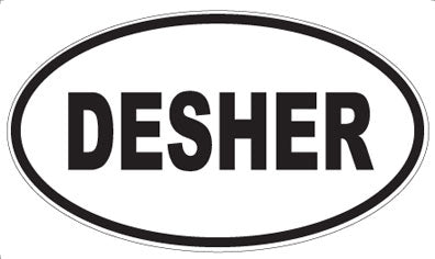 DESHER - Oval Magnet