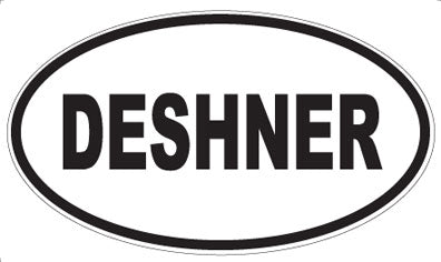 DESHNER - Oval Sticker