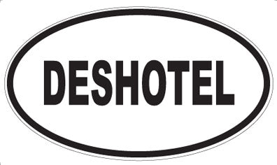 DESHOTEL - Oval Sticker