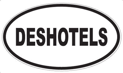 DESHOTELS - Oval Sticker
