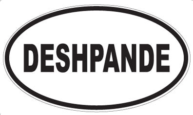 DESHPANDE - Oval Sticker
