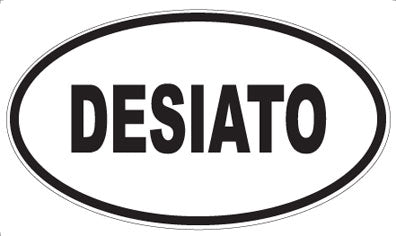 DESIATO - Oval Sticker
