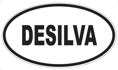 DESILVA - Oval Sticker