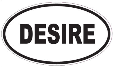 DESIRE - Oval Sticker
