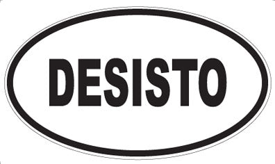 DESISTO - Oval Sticker