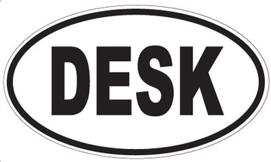 DESK - Oval Sticker