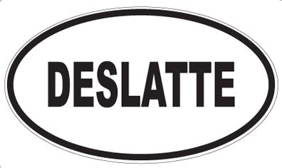 DESLATTE - Oval Sticker