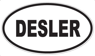 DESLER - Oval Sticker