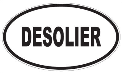 DESOLIER - Oval Sticker