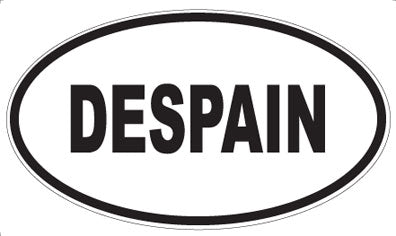 DESPAIN - Oval Sticker