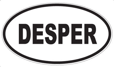 DESPER - Oval Sticker