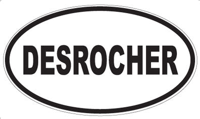 DESROCHER - Oval Sticker