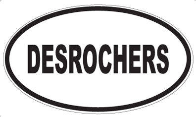 DESROCHERS - Oval Sticker