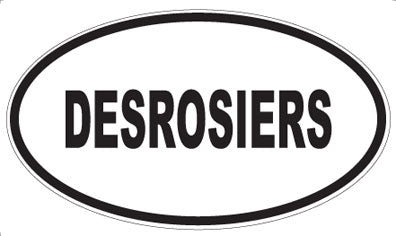 DESROSIERS - Oval Sticker