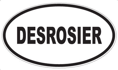 DESROSIER - Oval Magnet