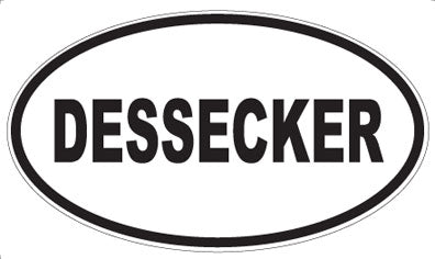 DESSECKER - Oval Sticker