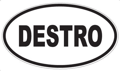 DESTRO - Oval Magnet