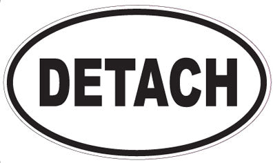 DETACH - Oval Sticker